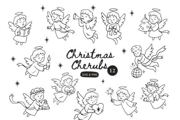 12 Cherub Cupid Christmas Cliparts: A Designer’s Review