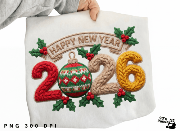 2026 Happy New Year PNG & Christmas Illustrations