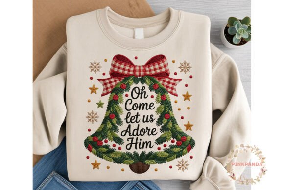 Adore Him Christmas Bell: Festive Illustrations