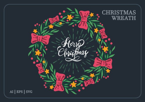 Christmas Holiday Floral Wreath Illustrations Review