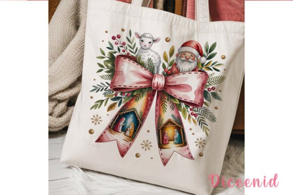 Christmas Nativity Bow PNG: Festive Illustrations