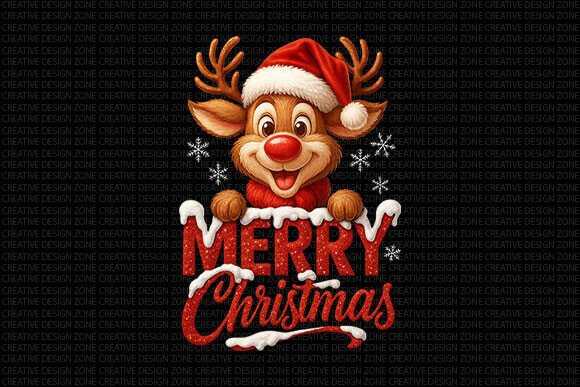 Cute Reindeer Christmas PNG for Illustrations