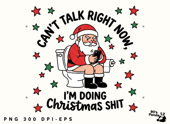 Funny Christmas Santa PNG EPS: Festive Illustrations