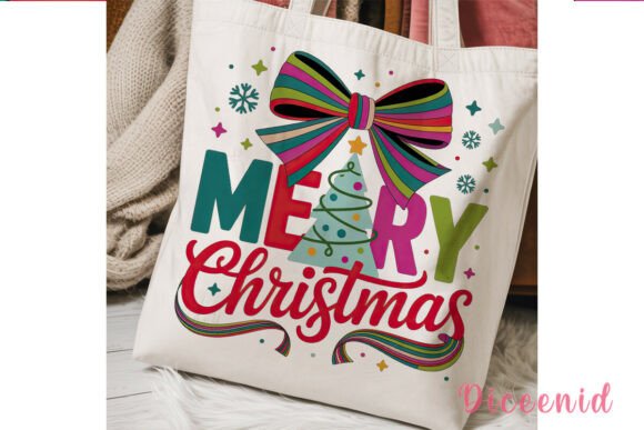 Rainbow Merry Christmas Sublimation Illustrations