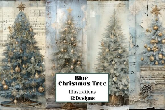 Review: 12 Blue Christmas Tree JJ Illustrations