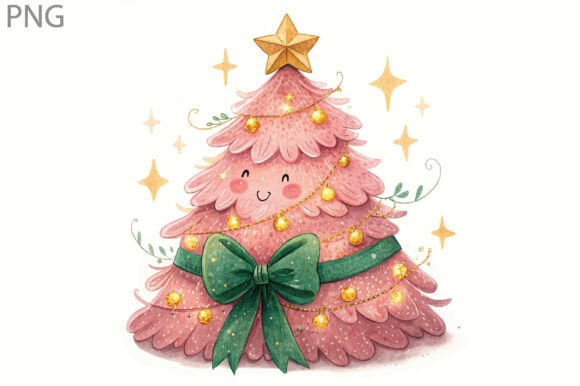 Review: Brushstroke Coquette Christmas Tree PNG for Embroidery