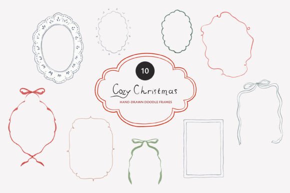 Review: Cozy Christmas Watercolor Doodle Frames