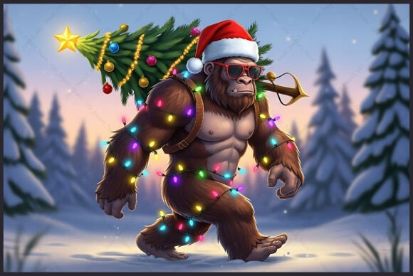 Reviewing Funny Cozy Christmas Bigfoot Clipart for Stitching