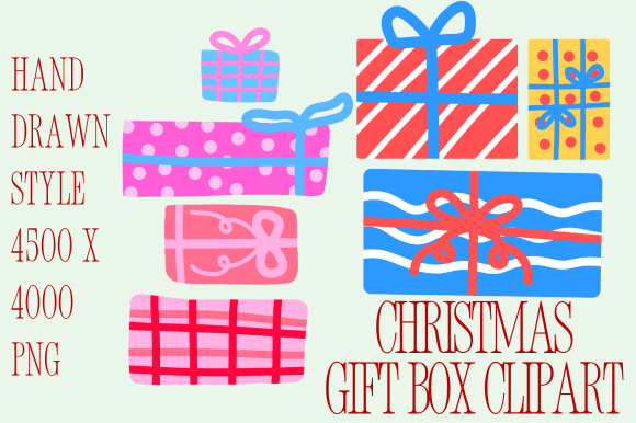 Vibrant Gift Box Christmas Clipart PNG Review
